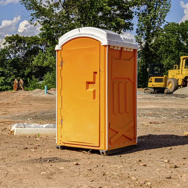 how often are the portable restrooms cleaned and serviced during a rental period in Caney Kansas